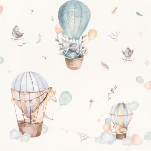 Rasch WTD 300512 Papier peint intissé clair avec motifs enfants Bleu 10,05 m x 0,53 m