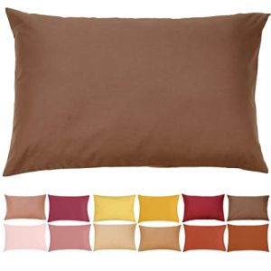 P'tit Basile Taie doreiller 40x60 cm bébé Enfant - couleur mauve ancien - 100% Coton Bio - tissu 57 fils certifié sans substances nocives