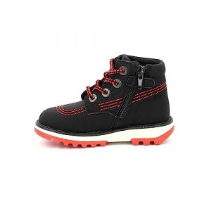 Kickers Garçon Unisex Kinder KICKRALLY20 Bottine, Noir Rouge, 29 EU