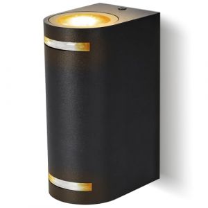 Image de Aigostar - Applique murale ext&eacute;rieure 2xGU10/35W/230V noir IP54