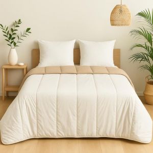 Mortreux Couette l&eacute;g&egrave;re Beige / sable - 2 personnes 240 x 260 - sp&eacute;cial &eacute;t&eacute;