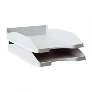 Lot de 6 - RAJA Bac à courrier recyclé - Gris
