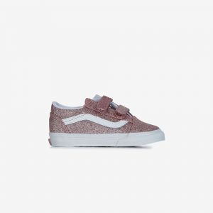 Vans Old Skool V Glitter Rose - Bébé -