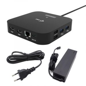 i-tec USB-C Dual HDMI Docking Station with Power Delivery 100 W + Universal Charger 100W