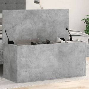 VidaXL Boîte de rangement gris béton 100x42x46 cm bois d'ingénierie