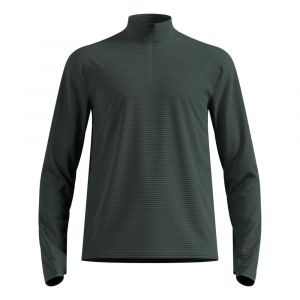 Odlo Essential Thermal Midlayer 1/2 Zip Maillot De Course Hommes - Vert Olive, Taille XL
