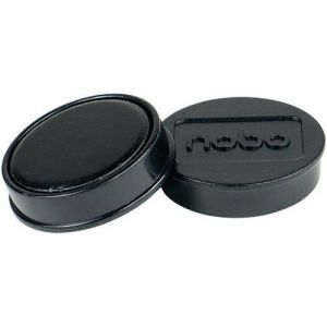 Nobo Jeu d'Aimants pour Tableau Blanc Magnétique, 32mm, Lot de 10, Noir, 1915298