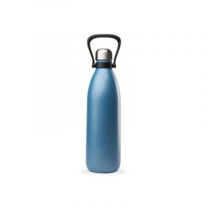 Qwetch Gourde isotherme 1l 1 pi&egrave;ce(s) bouteille isotherme 1l roc bleu m&eacute;tal