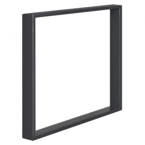Holzbrink - Pied de banc / Pied de bureau rectangulaire, pied de meuble en profil és d'acier, cadre 80x20 mm, profil 90x72 cm, Gris, 1 pied,