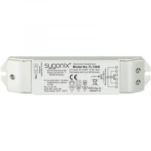 Sygonix SY-5469506 Transformateur halog&egrave;ne 12 V 50-150 W dimmable avec variateur &agrave; coupure de phase descendante