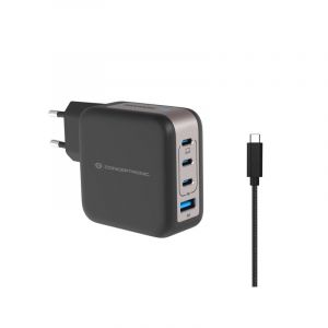 Conceptronic Chargeur universel pour appareils mobiles ALTHEA18B Noir Charge rapide secteur pour intérieur