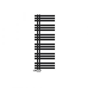 LuxeBath Radiateur Design Iron EM 500x1400 mm Noir Mat Raccord Lat&eacute;ral au Bas avec