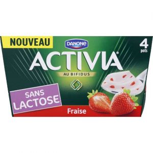 Danone Activia Sp&eacute;cialit&eacute; laiti&egrave;re sucr&eacute; &agrave; la fraise
