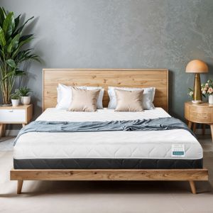 Matelas Double 130x190, 20cm, Wave Flow Smart Comfort en mémoire, Soutien orthopédique avec technologie de circulation d'air frais Tissu