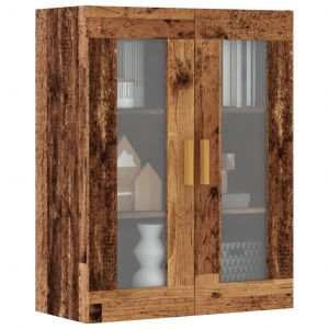 VidaXL Armoire Murale Suspendue Vieux Bois 69,5x34x90 Cm