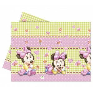 Party Showroom Nappe pour anniversaire Bébé Minnie Baby Disney (120 x 180 cm)