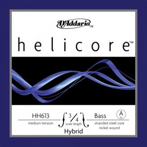 D'Addario Helicore Hybrid Contrebasse 3/4 Corde De La Medium/file Nickel