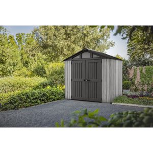 Keter Abri de jardin Stronghold 86 - 4,4m2 - Gris Aspect Bois