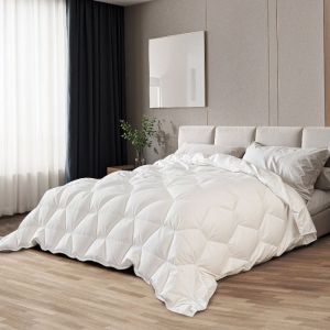 Couette - THE WHITE STONE - 200 x 220 cm - 400 g/m&sup2; - Hypoallerg&eacute;nique - Rembourrage Chaud