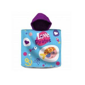 Bigbuy Kids Licensing badponcho Love Pirates junior coton bleu