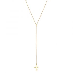Elli Collier Femme Y Look Pendentif Avion - (925/1000) Argent