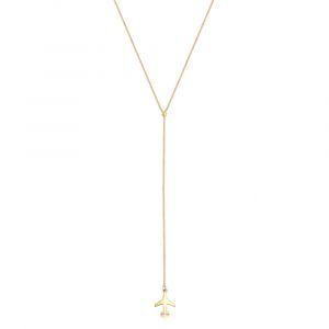 Elli Collier Femme Y Look Pendentif Avion - (925/1000) Argent