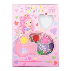 Depesche 12126 Princess Mimi-Colour me up Paper, Papier 10 Motifs à colorier, Pinceau et Aquarelle Inclus