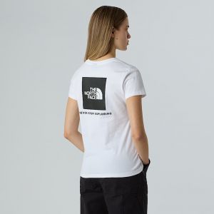 The North Face T-shirt Redbox manche courte blanc noir femme - XS
