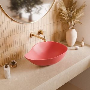 Ceramia PixL 50,5 x 38 x 18 cm vasque &agrave; poser Infinitio, sans trop-plein, rose (CEPX5038PM)