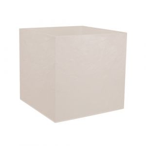 Eda Plastiques Pot carr&eacute; Volcania - beige calcaire - 50 cm - 57 litres - 13728