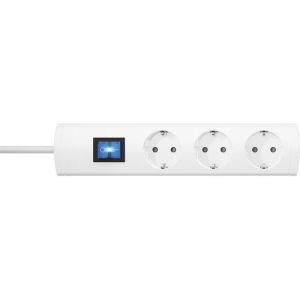 Image de Kopp Multiprises Oversal 3f. avec interrupteur Blanc1,4m