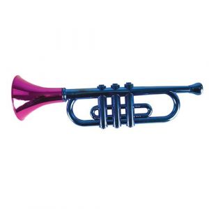 Jouet trompette effet métallisé 33cm bicolore - modèle aléatoire - générique 23211