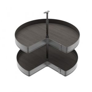 Emuca Jeu de plateaux tournants 3/4 anthracite Harmony - module 800 mm