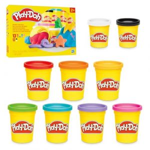 Play-Doh Mes Couleurs pr&eacute;f&eacute;r&eacute;es, Pack de 9 Pots de p&acirc;te &agrave; Modeler, Loisirs cr&eacute;atifs pour Filles et Gar&ccedil;ons d&egrave;s 2 Ans, Id&egrave;e Cadeaux pour Anniversaires