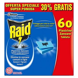 Raid Plaquettes anti-moustiques Recharge – 60 Pièces