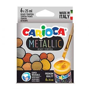 Carioca Peinture Metallic Ready Tempera - 6x25 ml