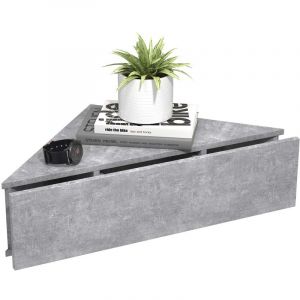UsalS table de nuit accroché au mur d'angle 1 tiroir béton décor.