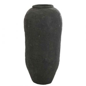 Vase Design Papier Mâché 99cm Noir