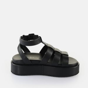 Buffalo Noa Greek Vegan Nappa Black - Sandales pour fille - noir - EU 39 - Synthetic/Synthetic/Caoutchouc,Faux cuir
