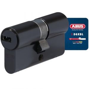 Abus Cylindre profilé D6XBL 30/35 avec carte de code et 5 clés - 96802 - Noir