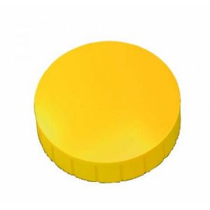 Maul 61639-13 - Aimants ronds Solid, Ø 38 x ép. 15,5 mm, force 2,5 kg, 10 pcs, coloris jaune