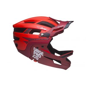 Urge Casque avec mentoniere amovible gringo de la pampa rouge l xl 58 62 cm