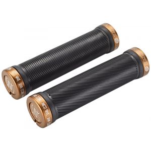 Reverse Nico Vink Signature Series Lock-On Grips Ø30x130mm, noir/marron Poignées standards