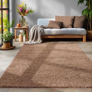 Tapis Salon Shaggy - MARION - Mocca - 100 x 200 cm - 100% Polypropyl&egrave;ne - SIMPEX