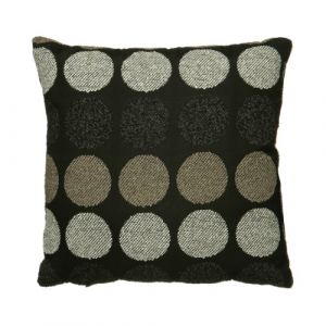 Premier housewares Coussin Noir/cercles cr&egrave;me