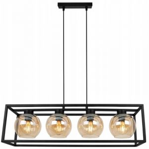 Lampe Suspendu Cage Élégante Boule De Verre