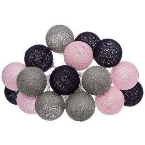 Image de Guirlande Led 16 Boules "Pinky" 255cm Multicolore Prix