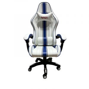 Nasa ATLANTIS BIS Chaise gaming Bleu/Blanc avec accoudoirs ajustables