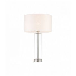 Image de Endon Lampe Lessina, nickel brillant, avec abat-jour