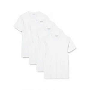 Athena Lot de 4 tee-shirt homme col V Eco Pack Blanc